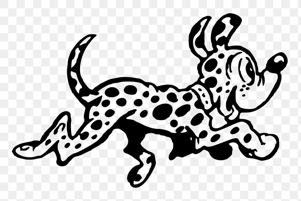 Dalmatian dog png sticker, transparent background. Free public domain CC0 image.