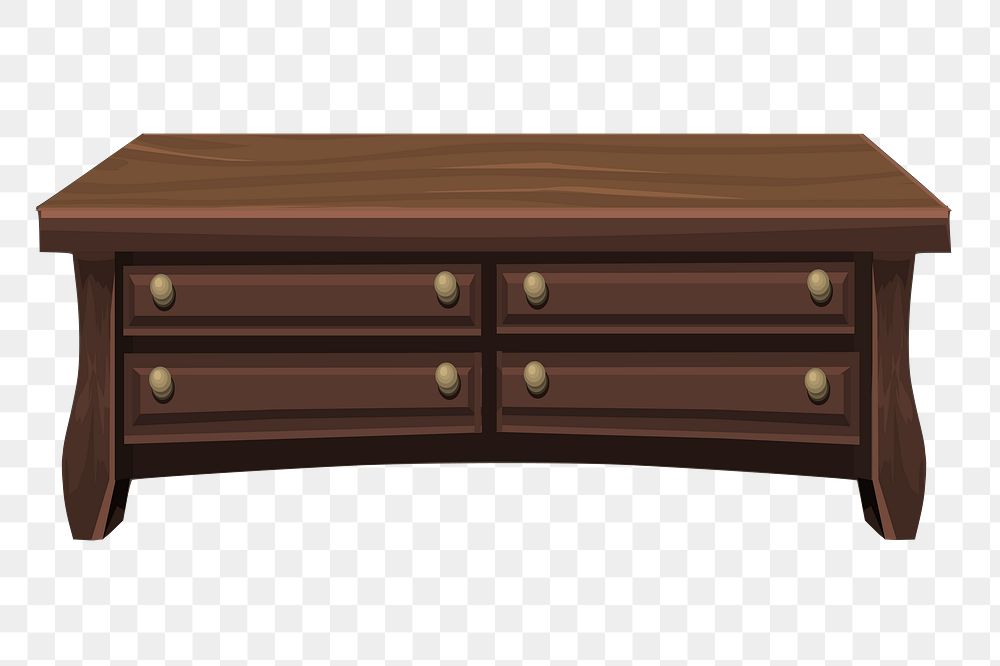 Wooden cabinet  png clipart illustration, transparent background. Free public domain CC0 image.