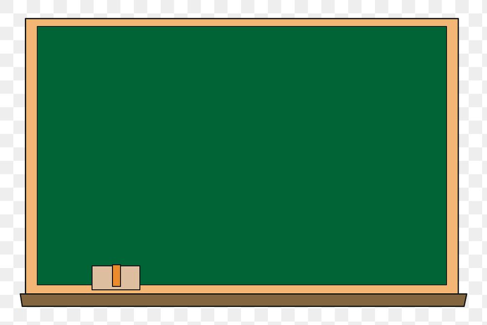 School blackboard png sticker, transparent background. Free public domain CC0 image.