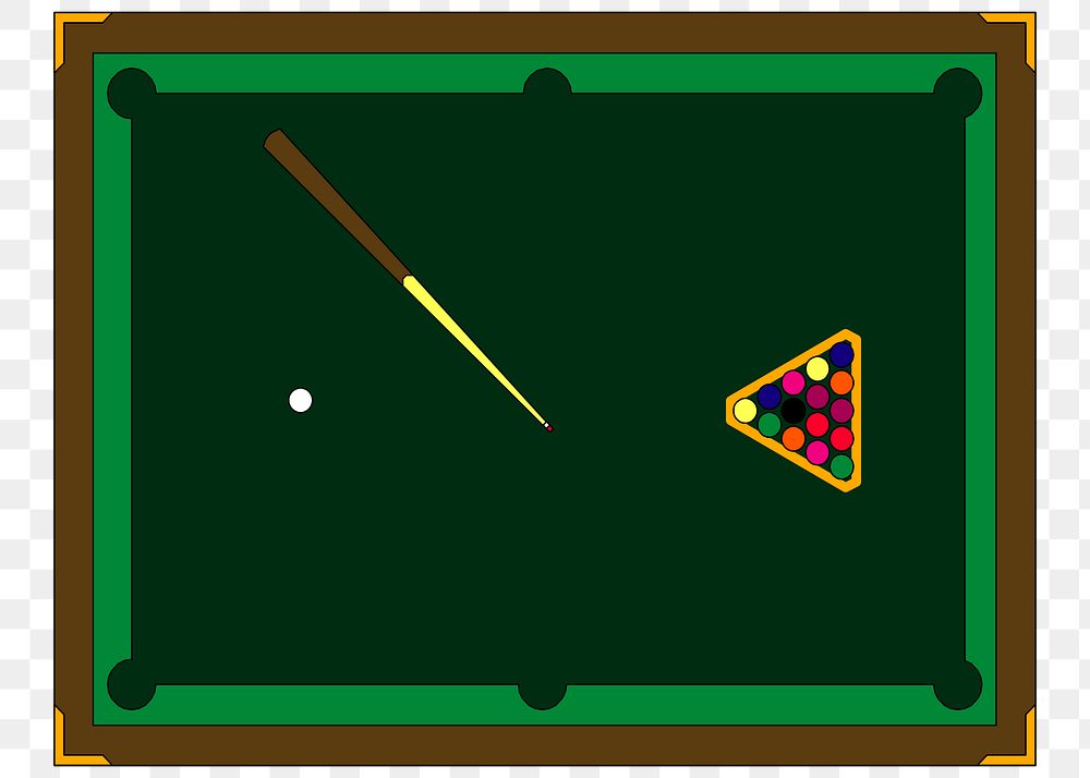 Billiard  png clipart illustration, transparent background. Free public domain CC0 image.