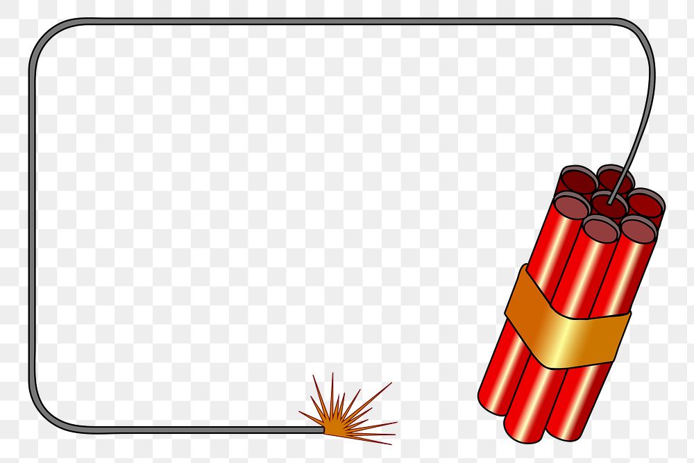 Dynamite  png clipart illustration, transparent background. Free public domain CC0 image.