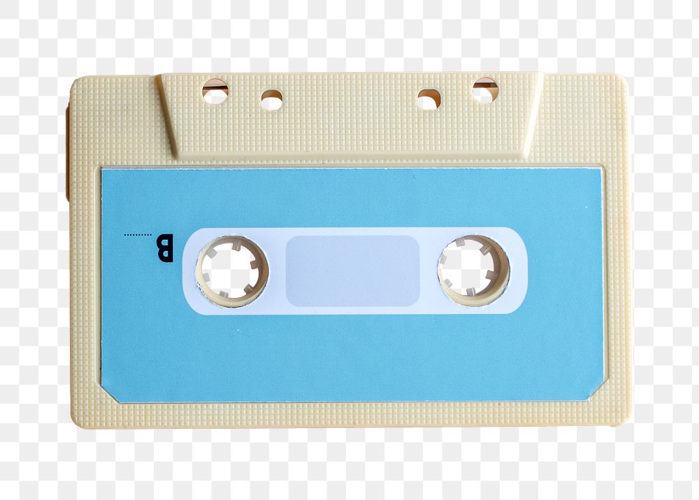 Cassette tape png vintage object sticker, transparent background