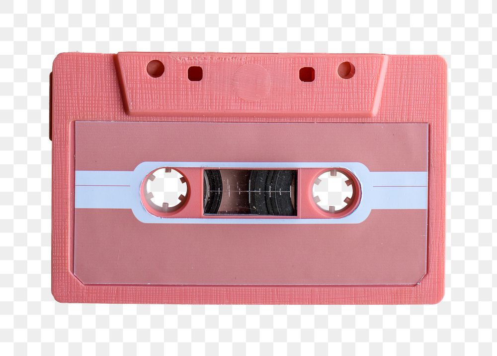 Cassette tape png vintage object sticker, transparent background