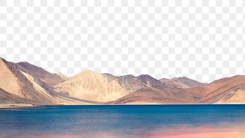 Himalayas png border, transparent background