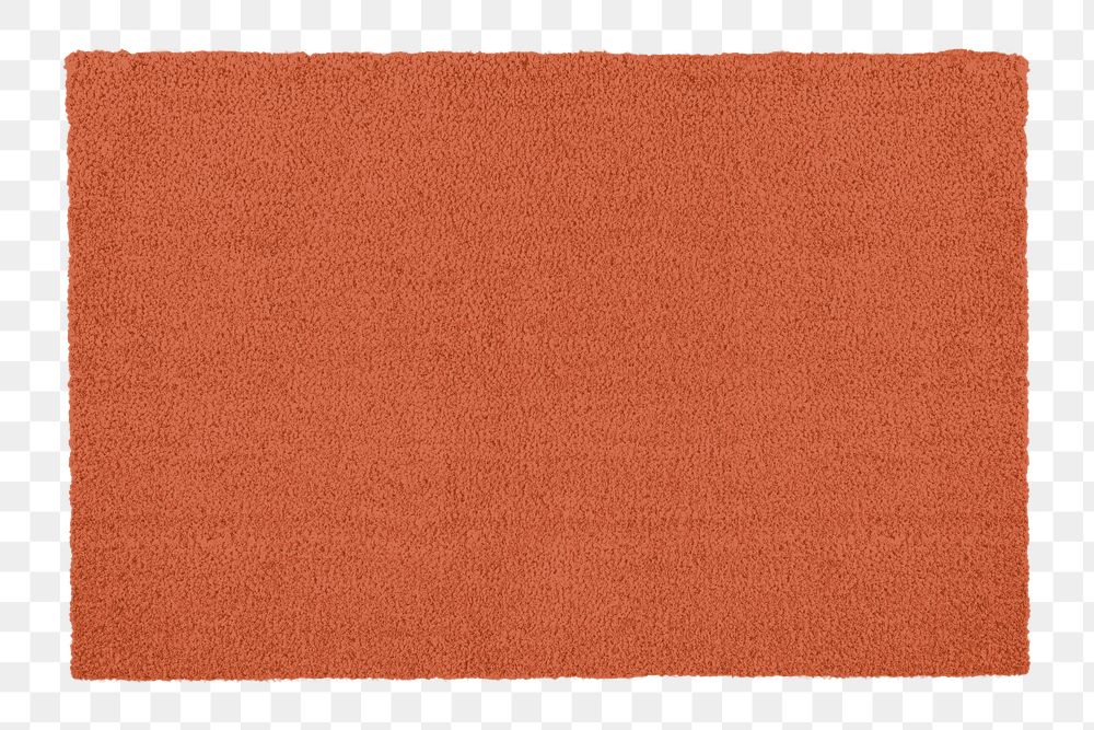 Orange doormat  png sticker, transparent background