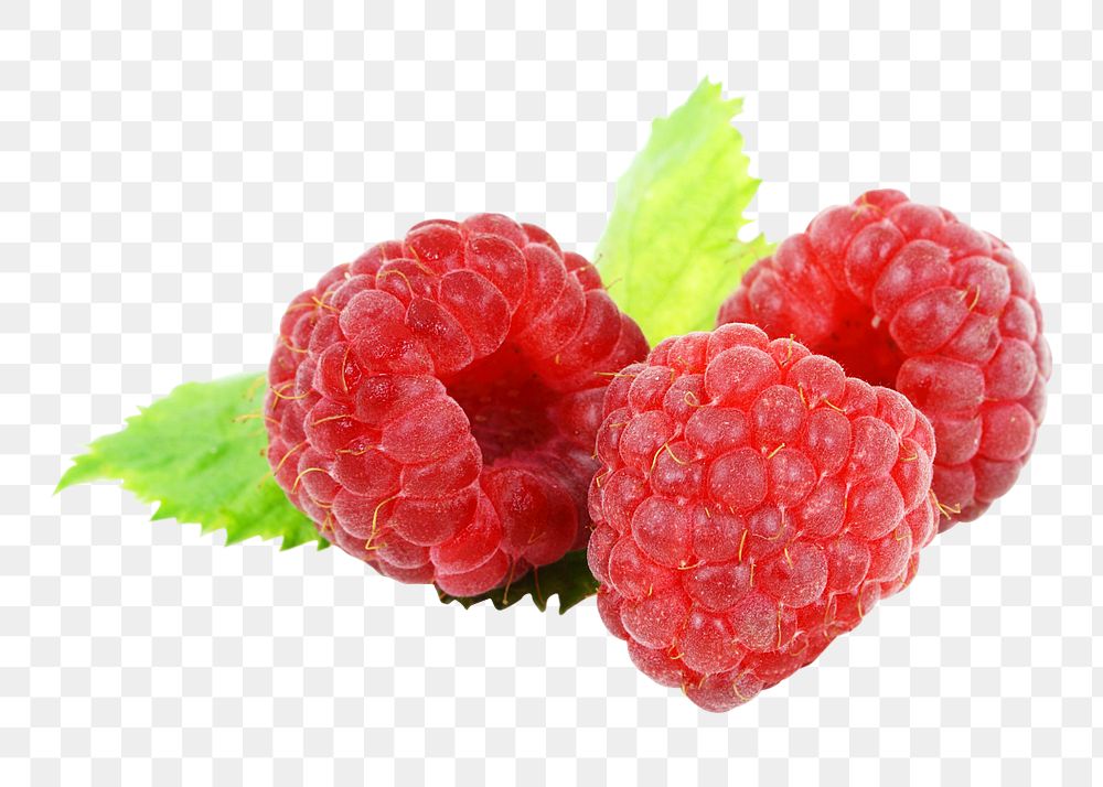 Raspberries fruit png sticker, transparent background