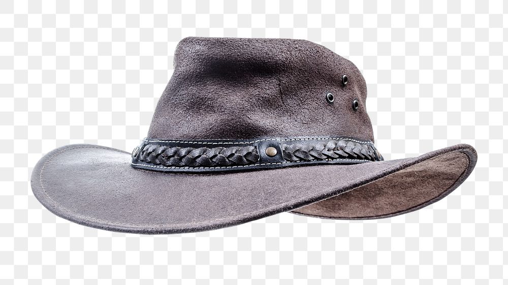 Leather hat png fashion sticker, transparent background