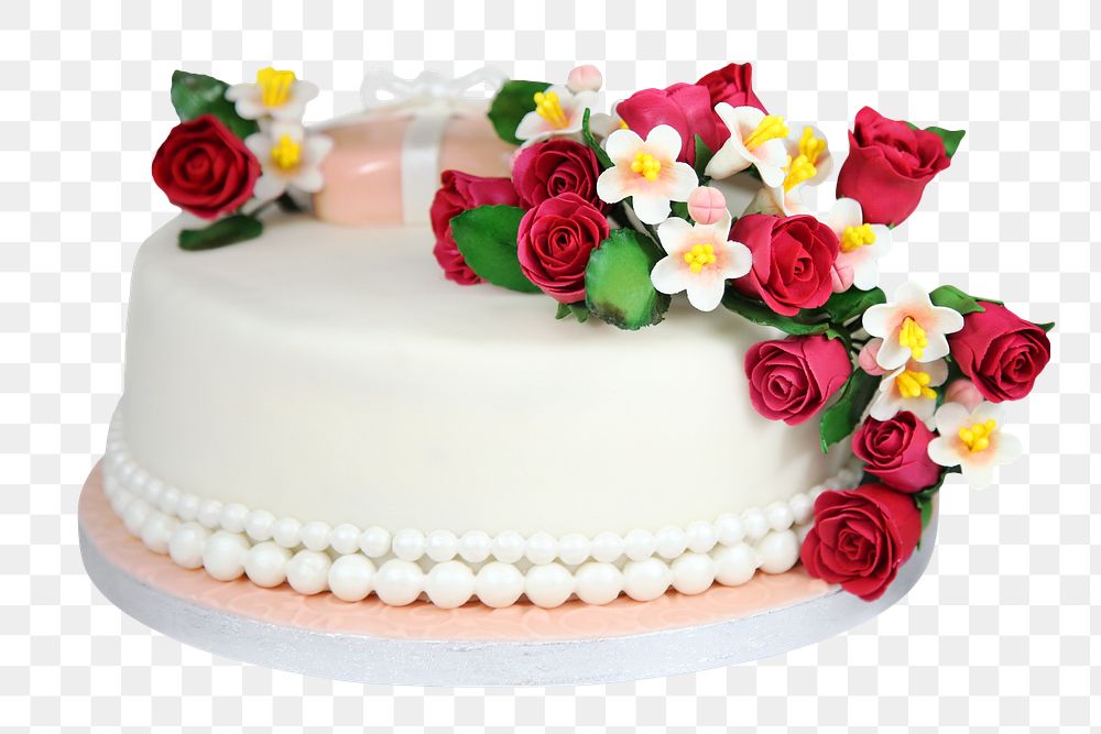 Wedding cake png sticker, transparent background