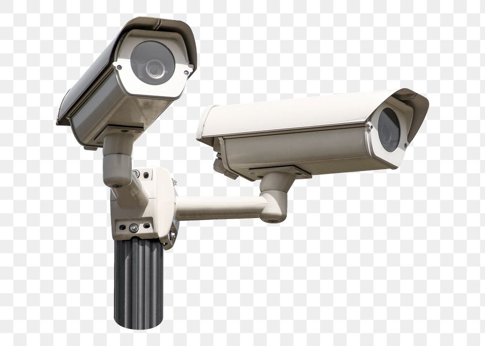 CCTV camera png sticker, transparent background