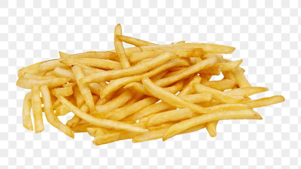 French fries png sticker, transparent background