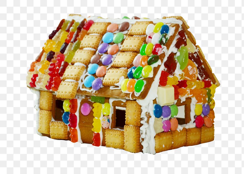 Candy house png sticker, transparent background