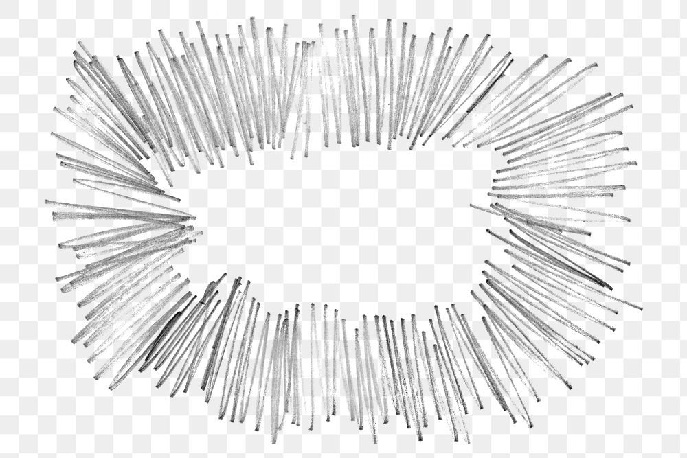 Png abstract pencil scratch sticker, transparent background
