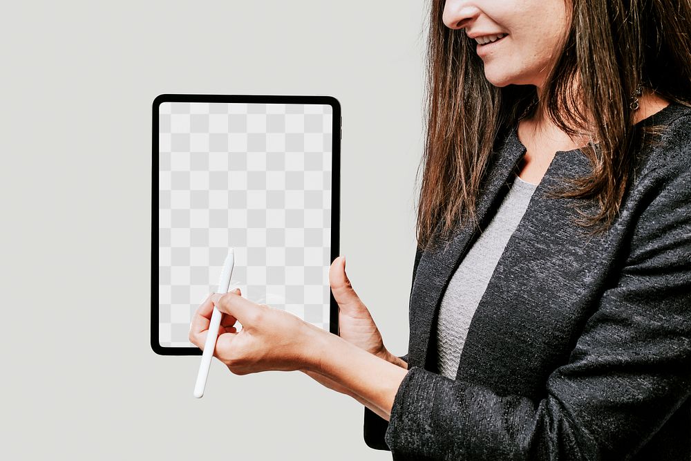 Tablet mockup png, transparent design