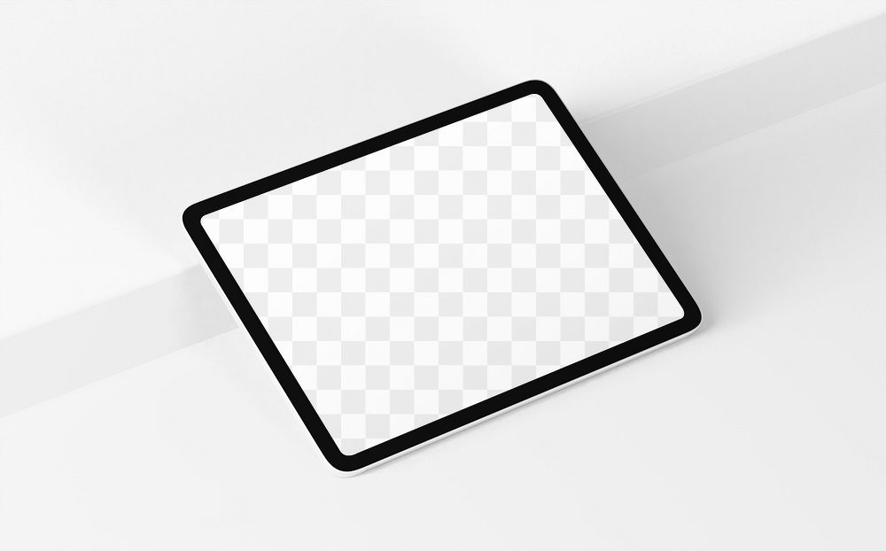 PNG transparent tablet screen mockup design