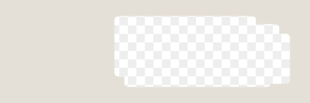 PNG beige frame sticker, transparent background