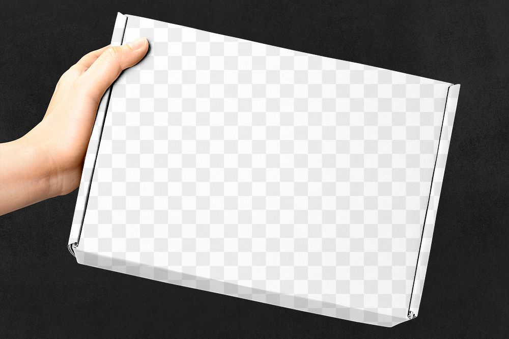 Paper box mockup png, transparent product packaging design