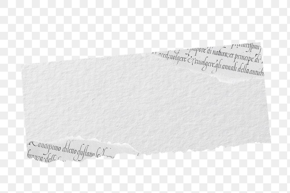 PNG White ripped paper, element, transparent background