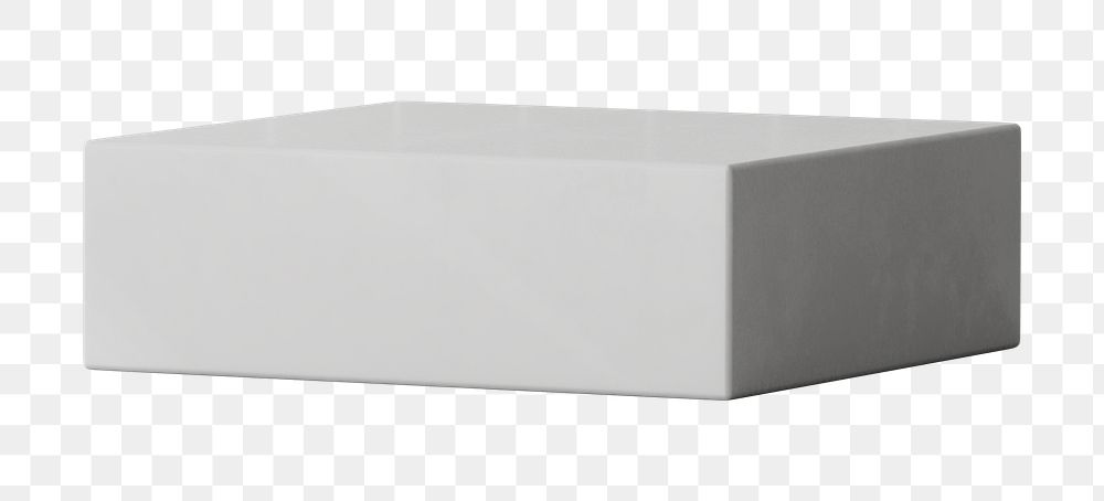 Off-white podium png 3D sticker, transparent background
