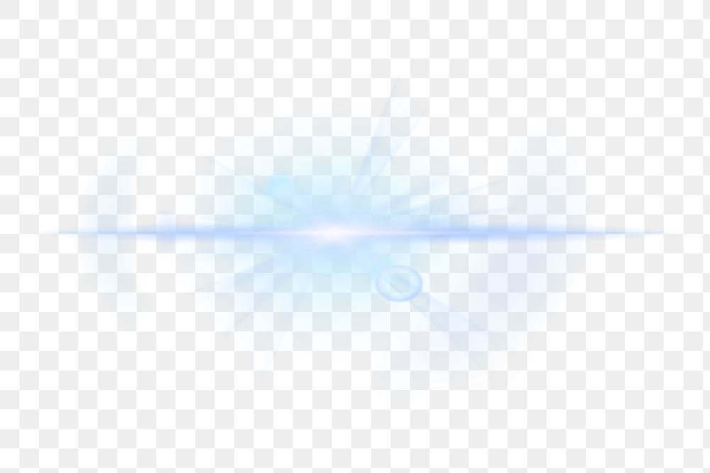 Blue flare png sticker, light effect on transparent background