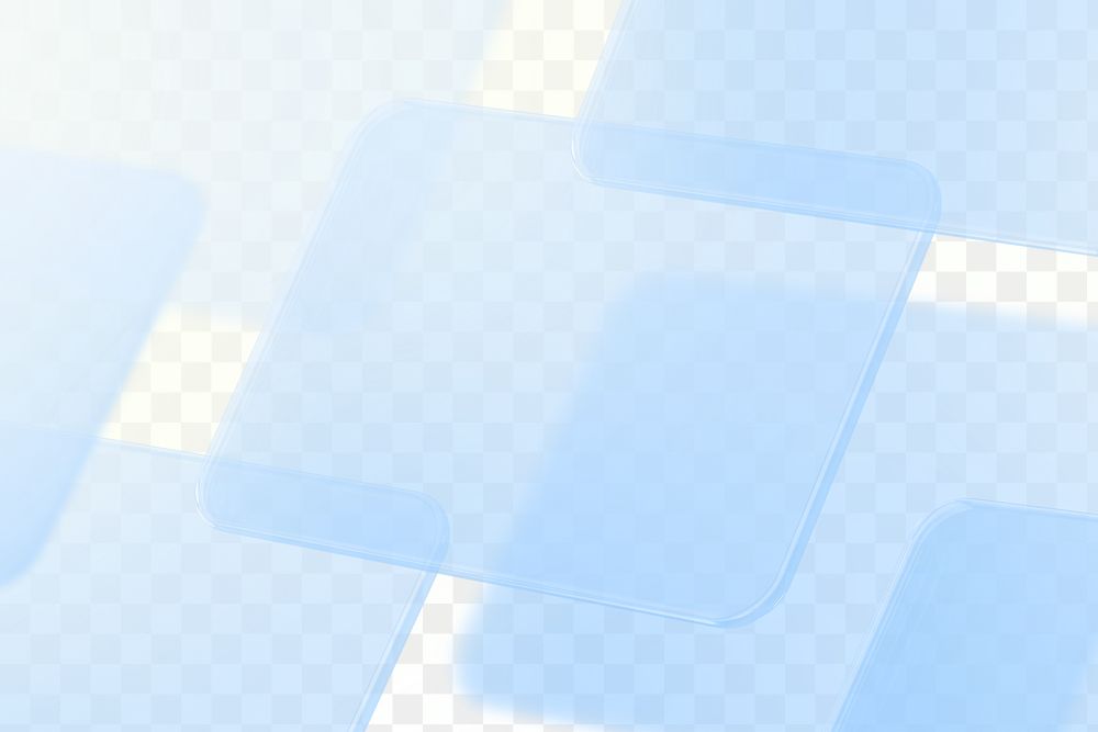 Blue squares png geometric shape, transparent background