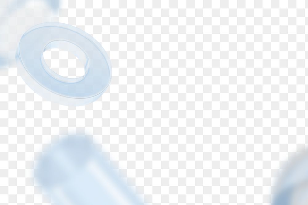 Blue rings png geometric shape, transparent background