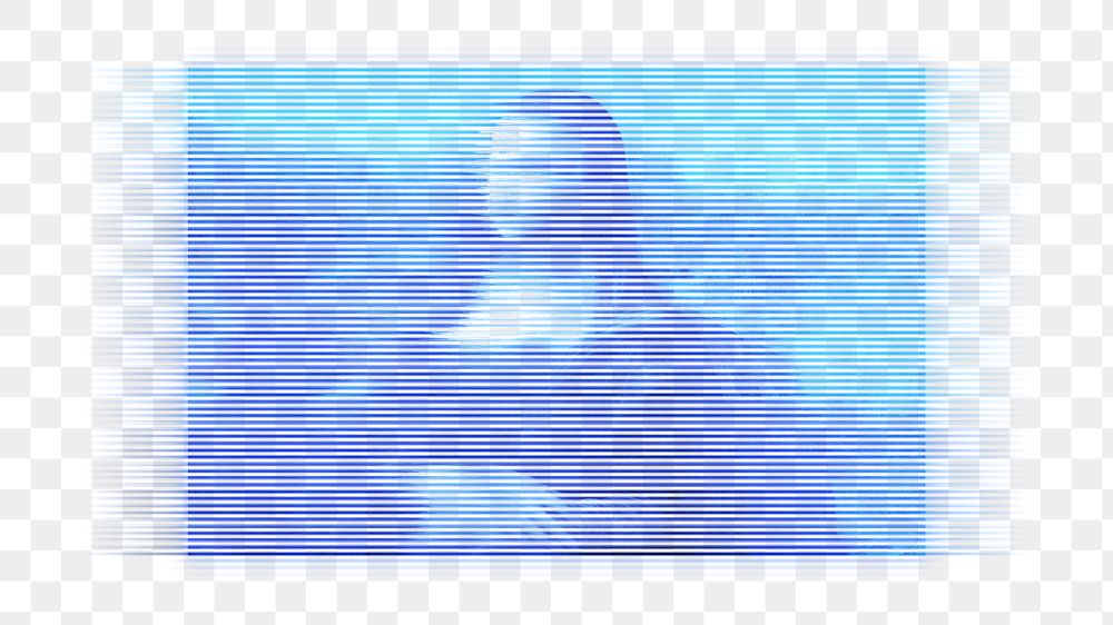 Mona Lisa png element futuristic motion glitch, Leonardo Da Vinci's famous painting, transparent background. Remixed by…