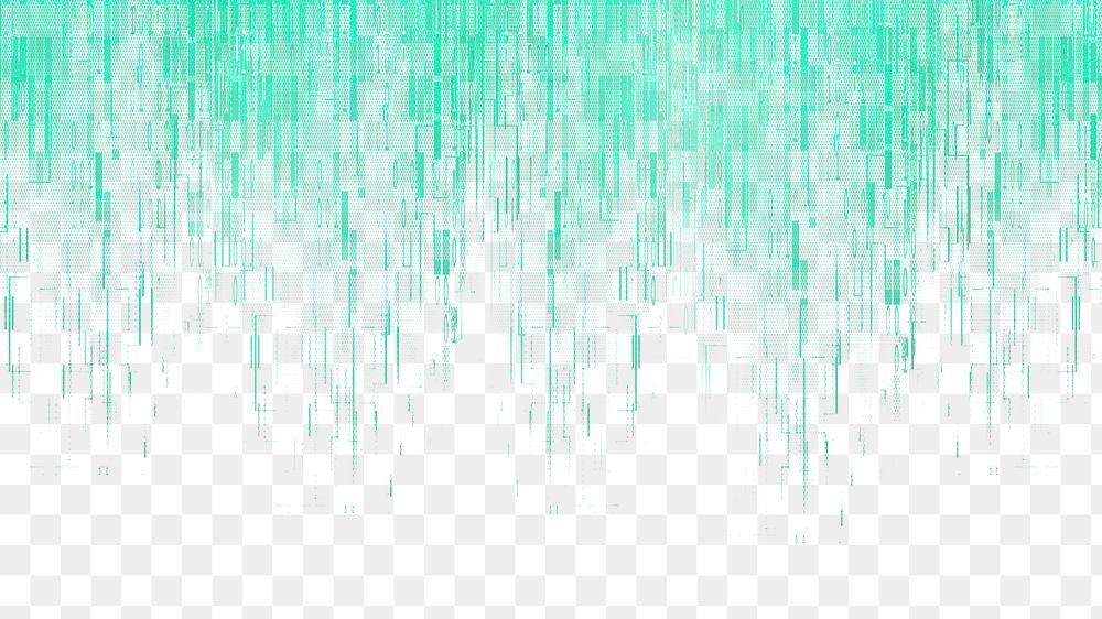 PNG green digital border remix, transparent background