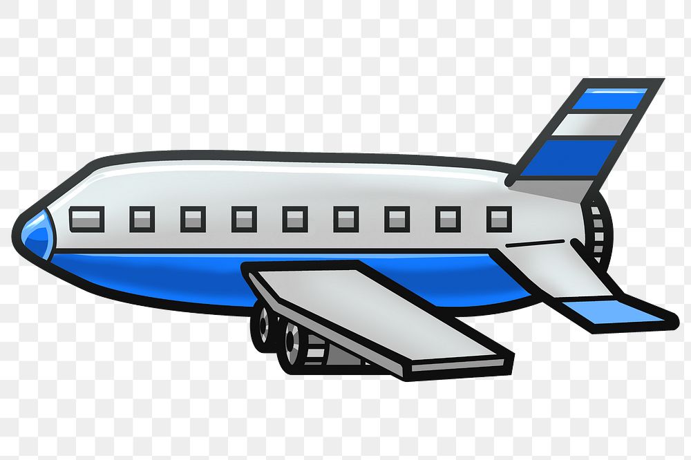 Flying airplane png sticker, transparent background
