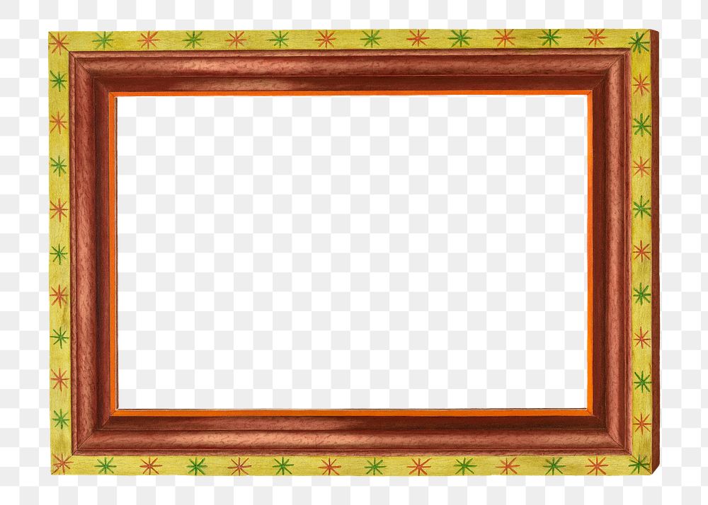 Picture frame png mockup on transparent background