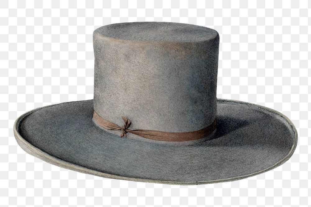 Shaker man's hat  png on transparent background, remixed by rawpixel