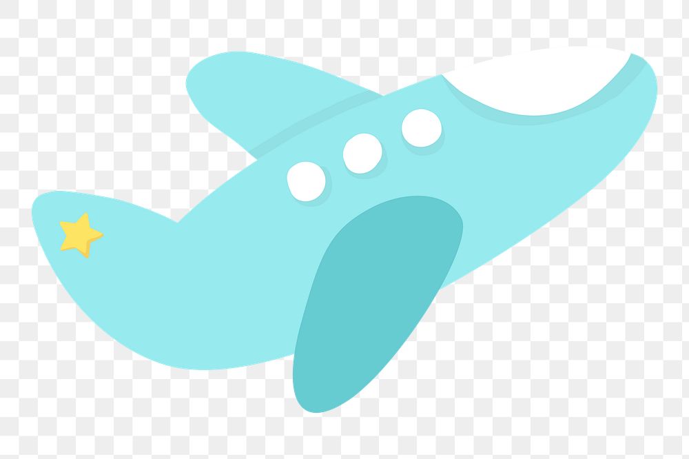 Cute airplane png sticker, transparent background