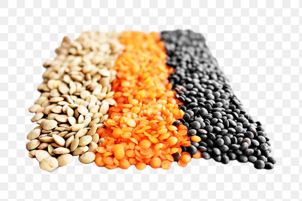 Lentils png collage element on transparent background