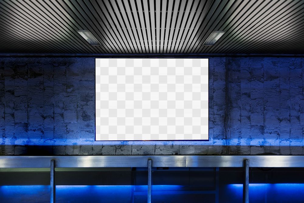 Bar screen png mockup, editable transparent design