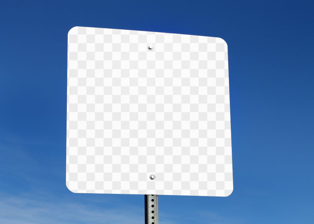 Traffic sign png mockup, editable transparent design