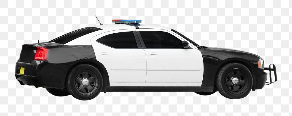 Police car png, collage element, transparent background