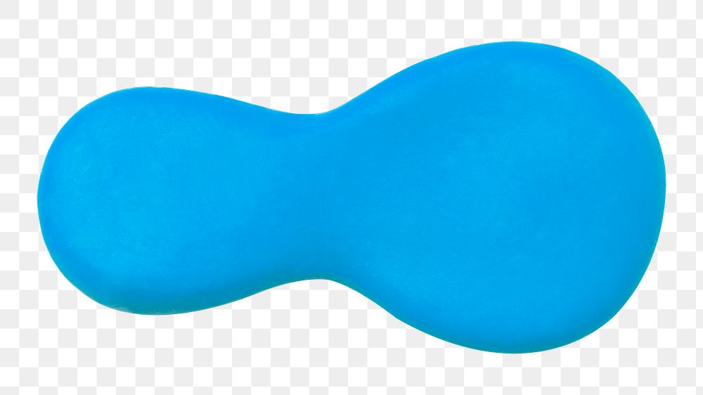 PNG blue sponge shape clay, transparent background