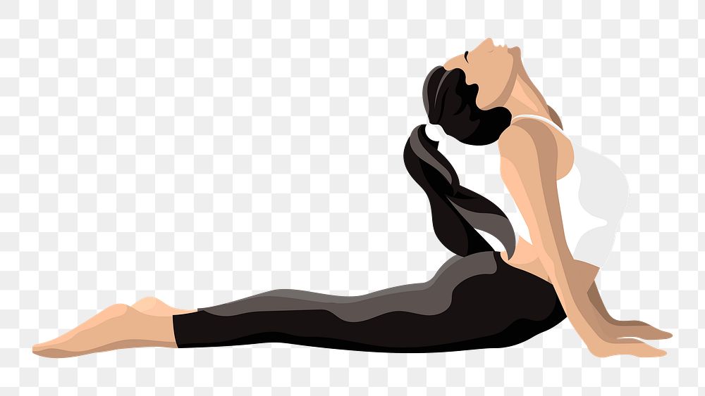 Woman yoga cobra pose png, transparent background