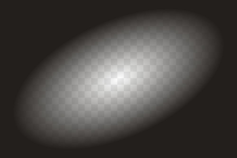 Black gradient png oval, transparent background