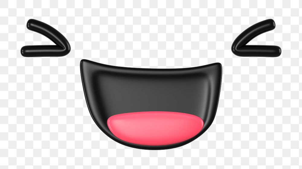 Laughing face png 3D character, transparent background
