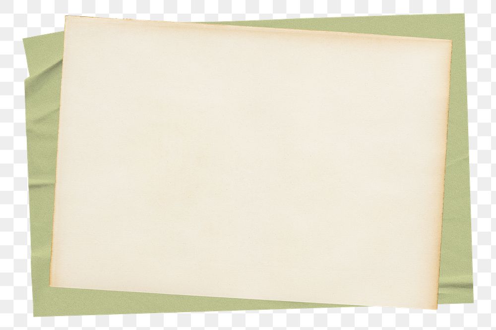 PNG Old vintage paper badge, transparent background