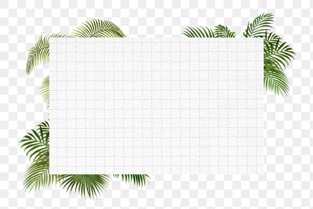 PNG Tropical palm leaf badge, Summer aesthetic, transparent background