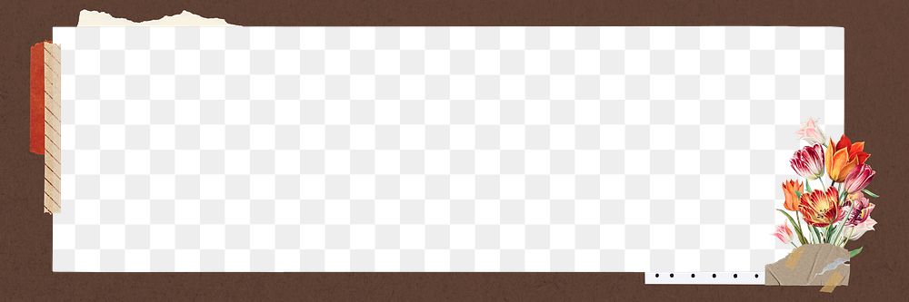Autumn aesthetic  png frame, ripped paper transparent design