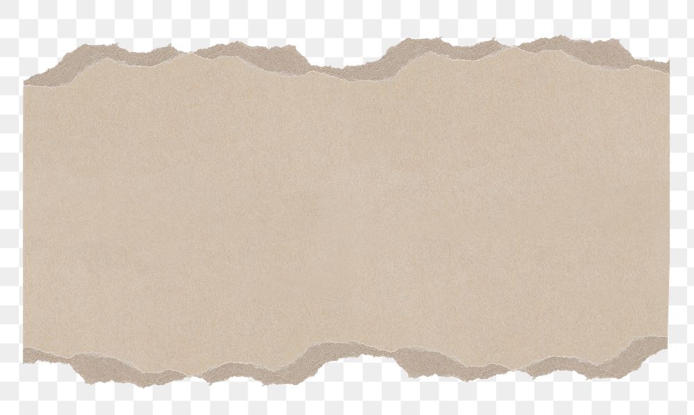 PNG Brown beige paper collage element, transparent background