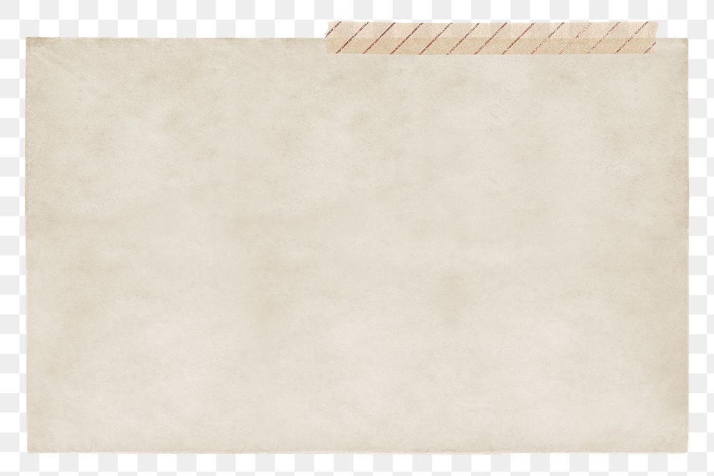 PNG Beige paper collage element, transparent background