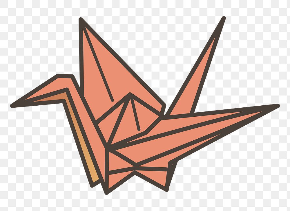 Bird origami png clipart, transparent background. Free public domain CC0 image.