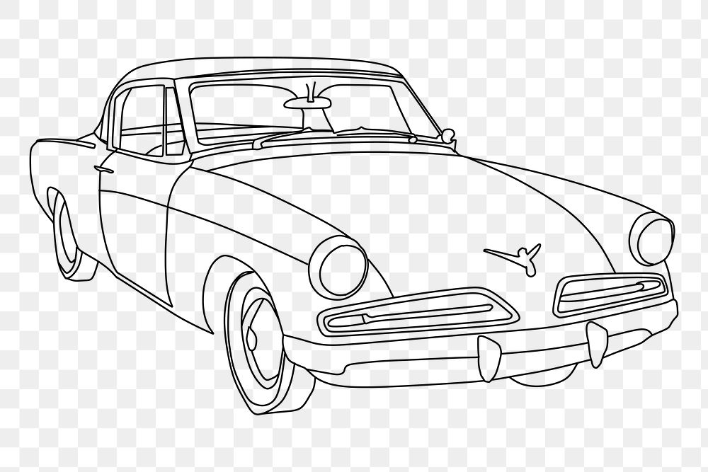 Classic car png clipart, transparent background. Free public domain CC0 image.