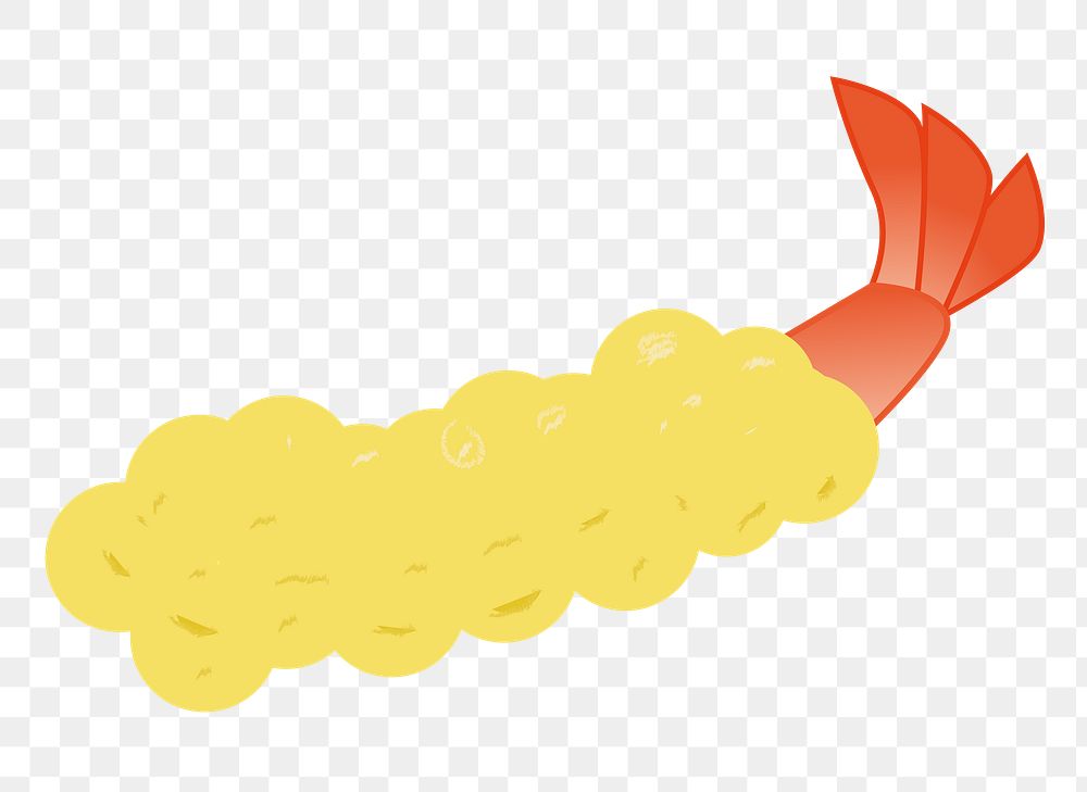 Deep fried shrimp png clipart, transparent background. Free public domain CC0 image.