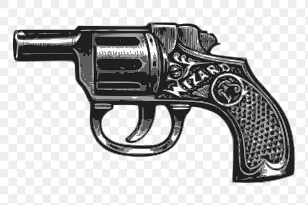 Russian roulette gun png clipart, transparent background. Free public domain CC0 image.