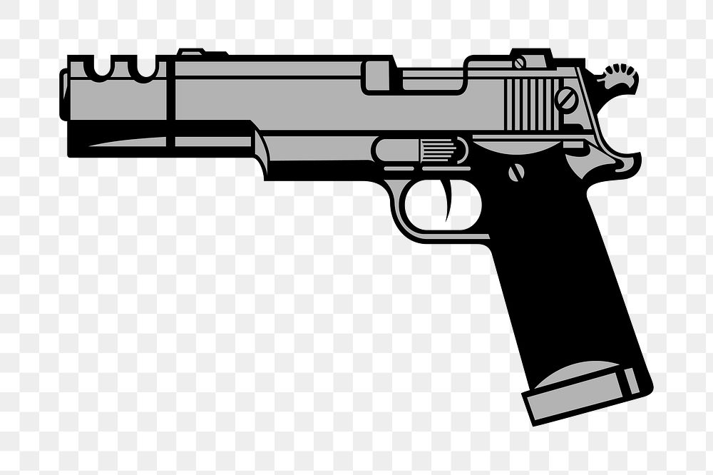 Gun png sticker, transparent background. Free public domain CC0 image.