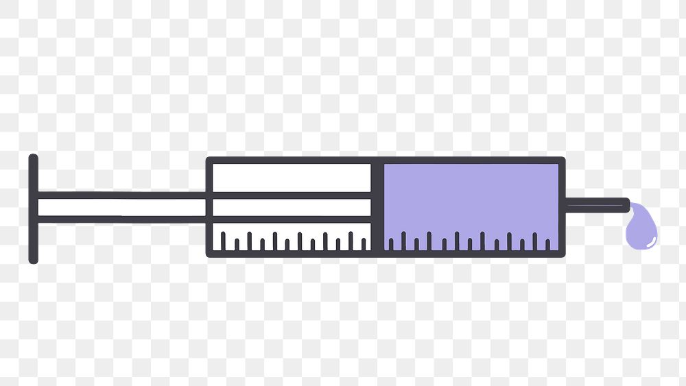 Syringe png sticker, transparent background. Free public domain CC0 image.